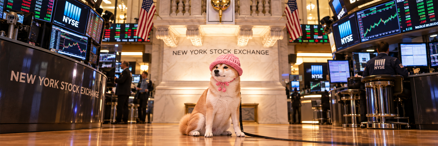 NYSEDOG on the New York Stock Exchange trading floor